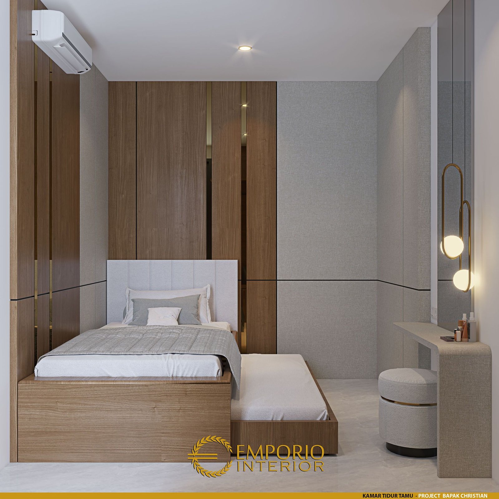Desain Kamar Tidur Interior Rumah Bapak Christian Di BSD Tangerang 