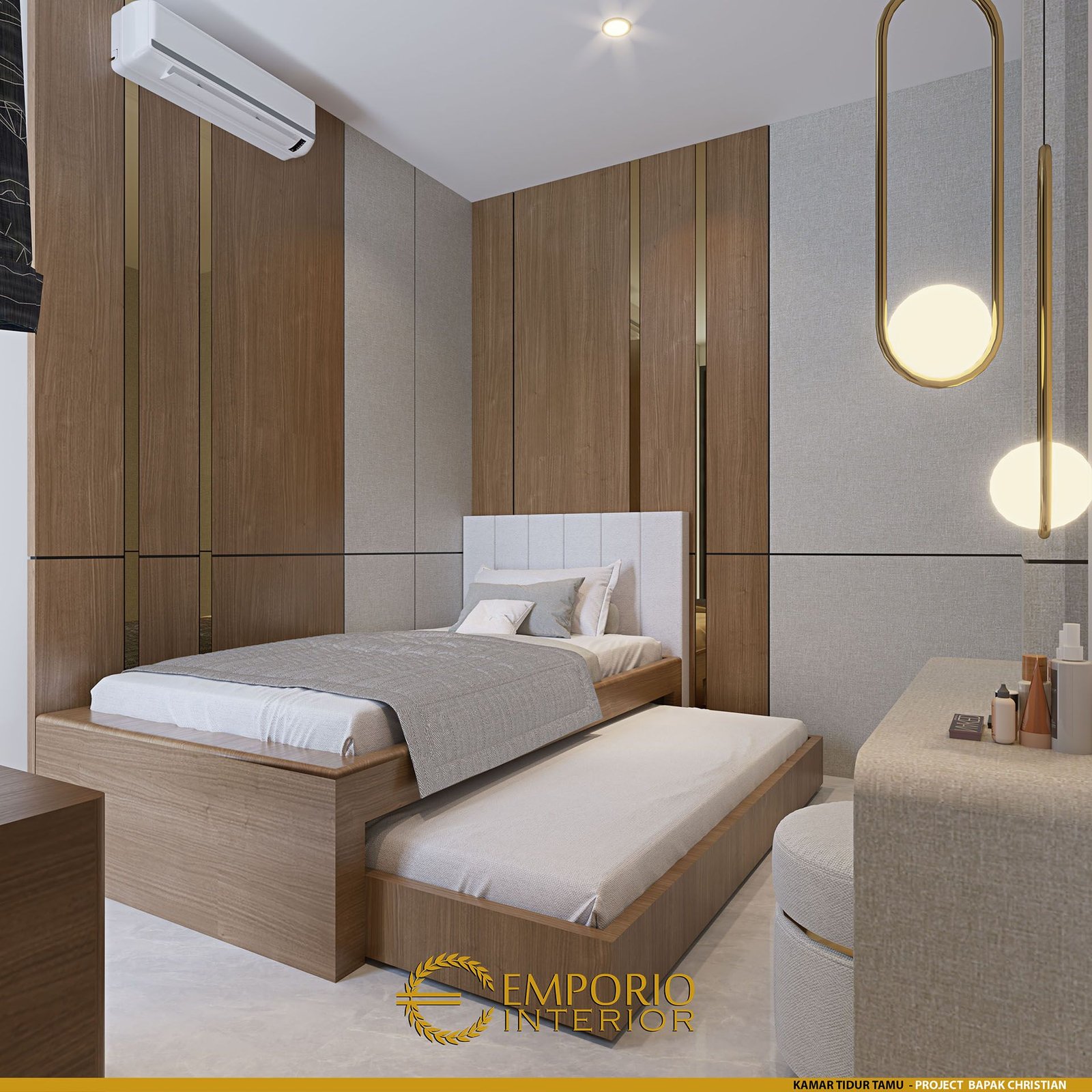 Desain Kamar Tidur Interior Rumah Bapak Christian Di BSD Tangerang 