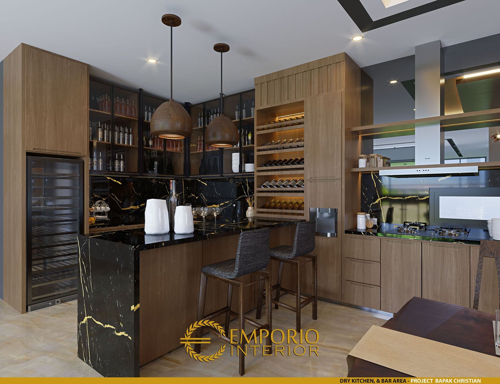 Desain Bar Interior Rumah Bapak Christian Di BSD Tangerang Selatan 