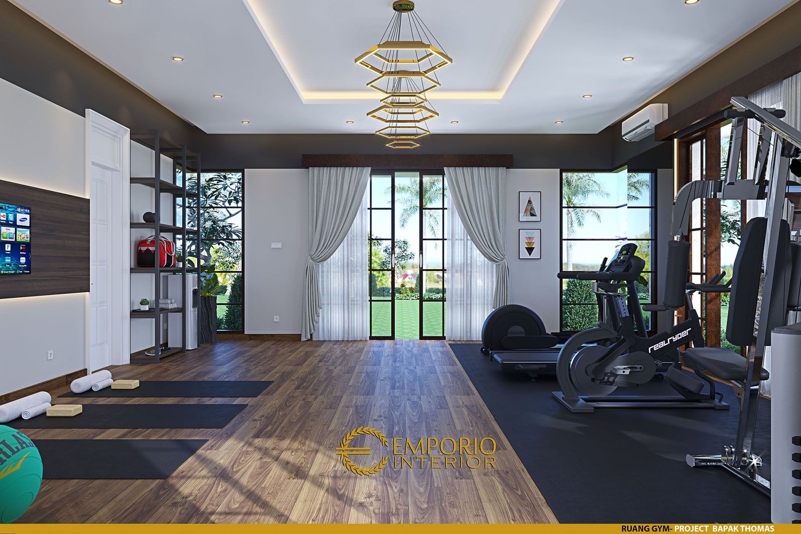 Desain Ruang Gym Interior Rumah Bapak Thomas di Halmahera, Maluku Utara ...