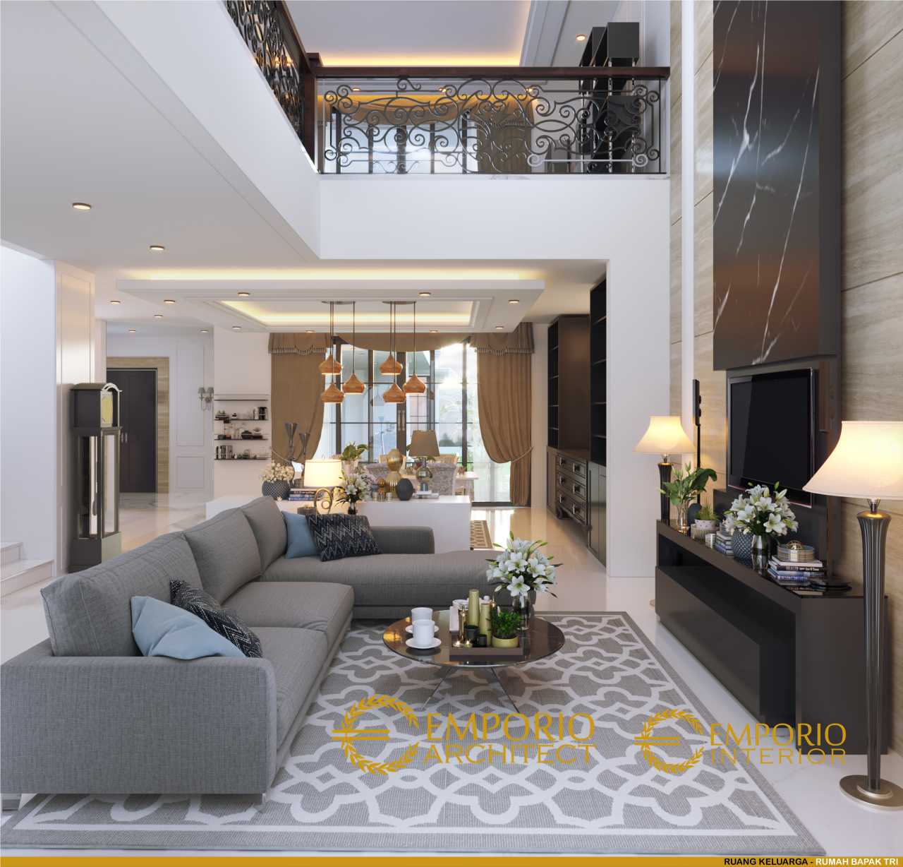 Desain Interior Rumah 5 Lantai Style Classic Tropis Bapak Tri Di
