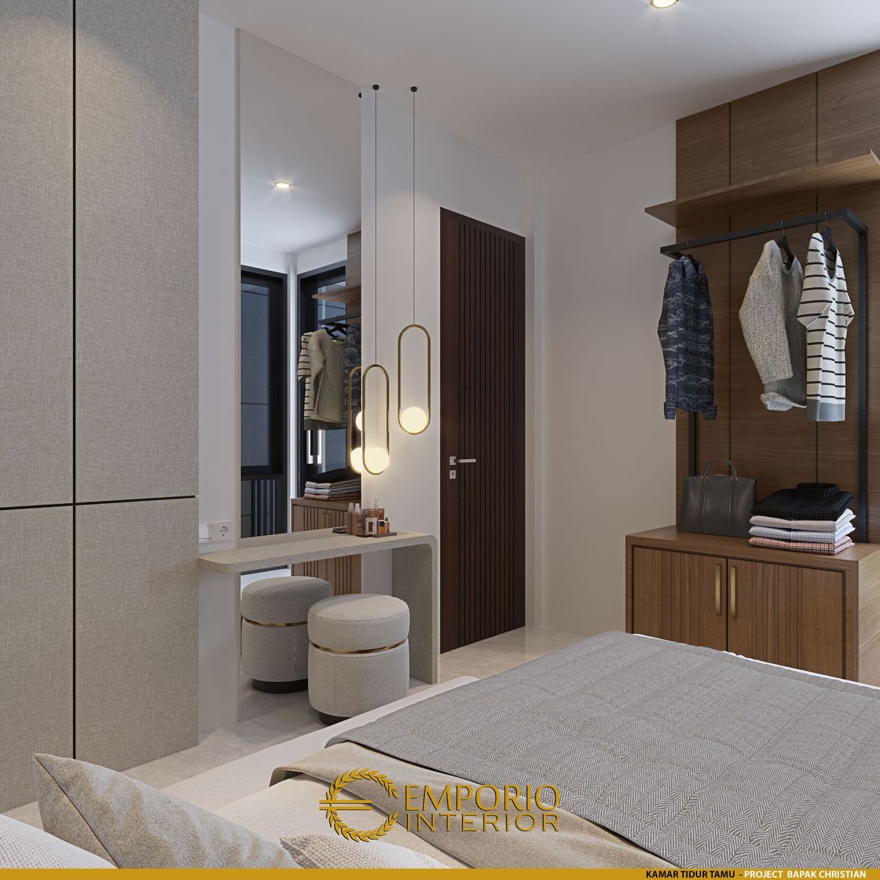 Desain Kamar Tidur Interior Rumah Bapak Christian Di BSD Tangerang 