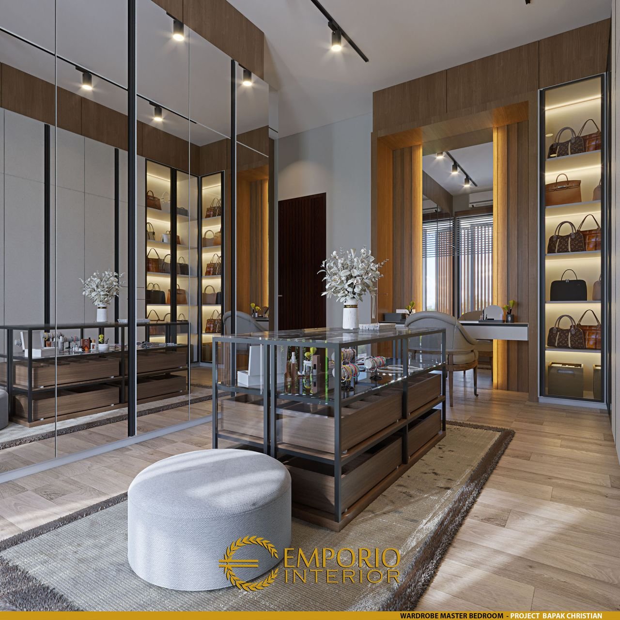 Desain Walk In Closet Interior Rumah Bapak Christian Di BSD Tangerang 