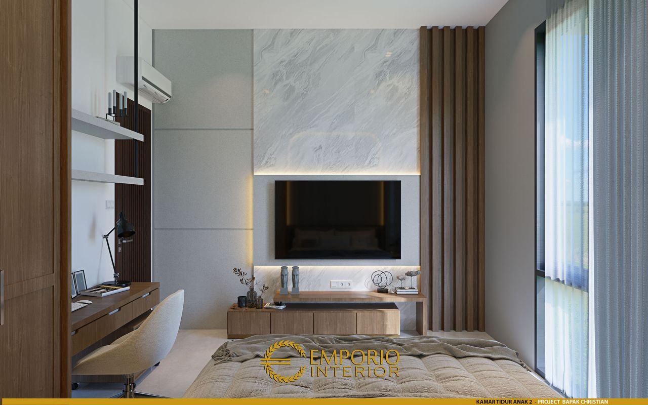 Desain Kamar Tidur Interior Rumah Bapak Christian Di BSD Tangerang 