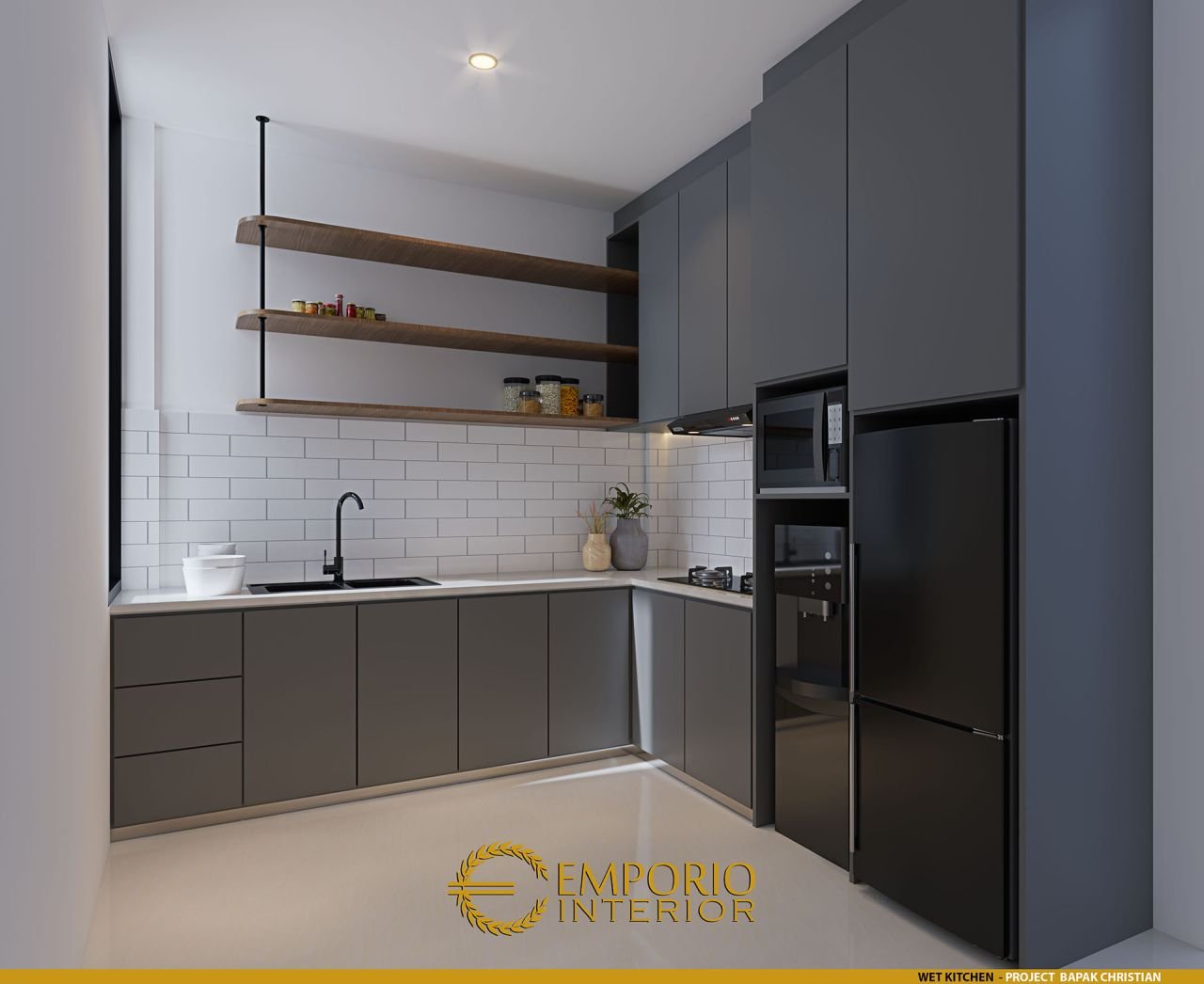 Desain Dapur Interior Rumah Bapak Christian Di BSD Tangerang Selatan 