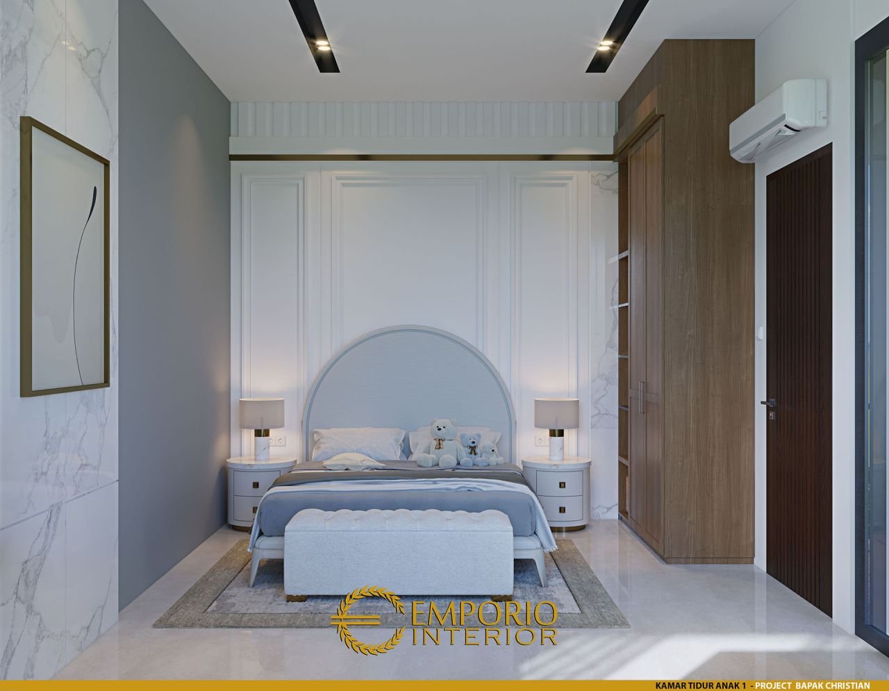 Desain Kamar Tidur Interior Rumah Bapak Christian Di BSD Tangerang 