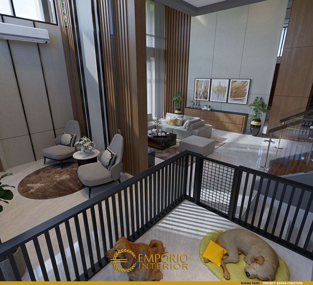 Desain Ruang Tamu Interior Rumah Bapak Christian Di BSD Tangerang 