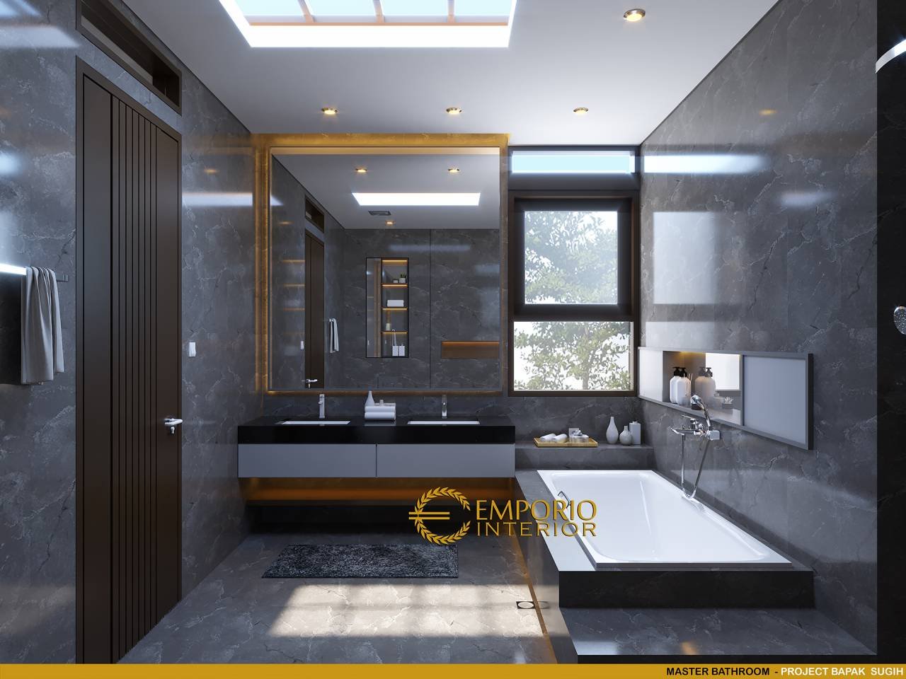 Desain Interior Kamar Mandi Rumah Bapak Sugih di Bandung
