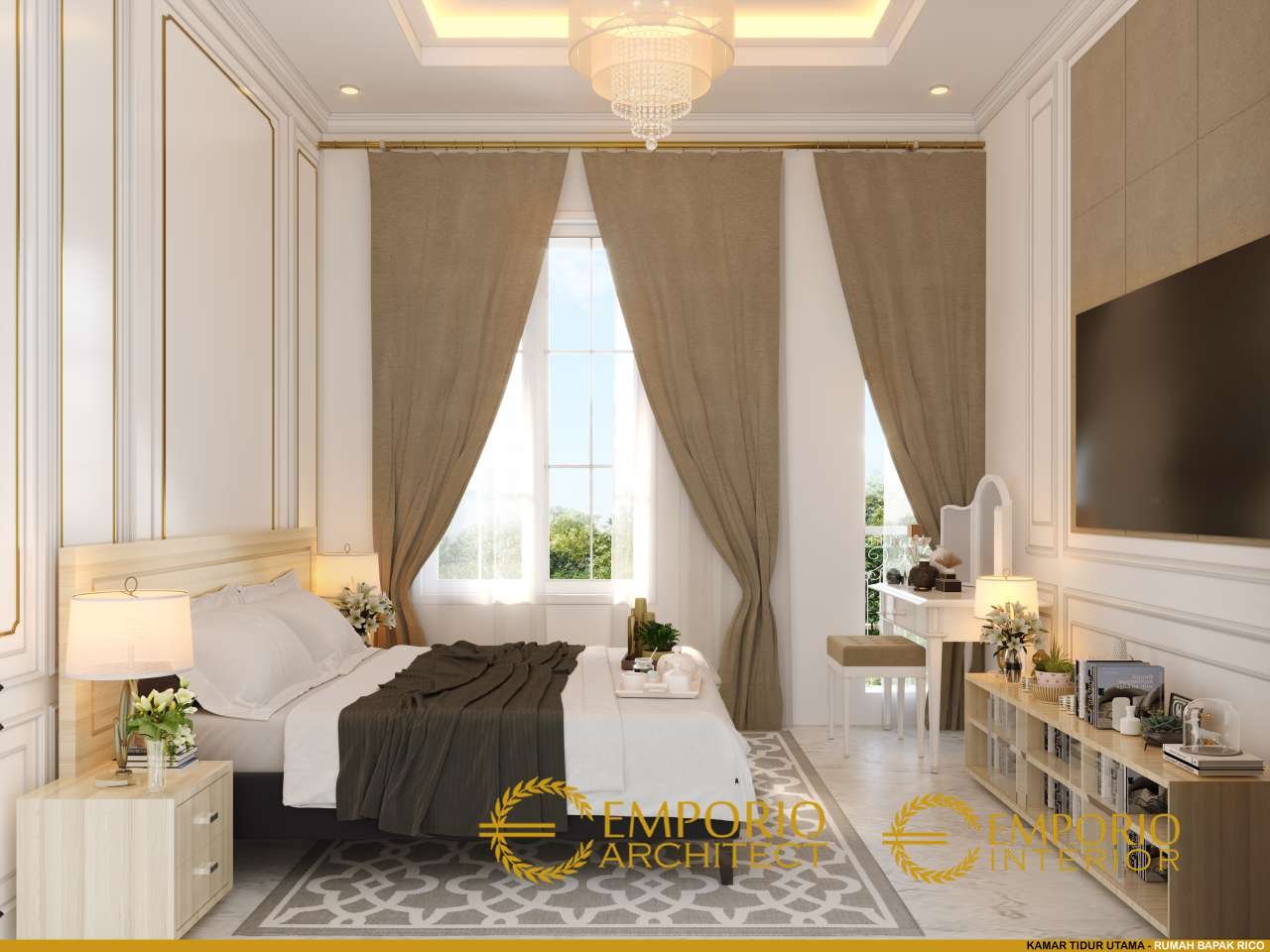 View Detail Desain Interior Rumah Classic 2 Lantai Bapak Rico Di ... Design Interior