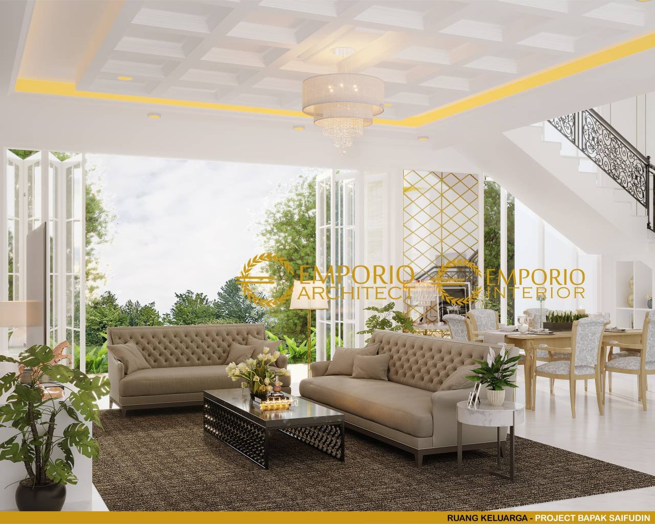 View Detail Desain Interior Rumah Classic 2 Lantai Bapak Saifudin Di ... Daryl Interior