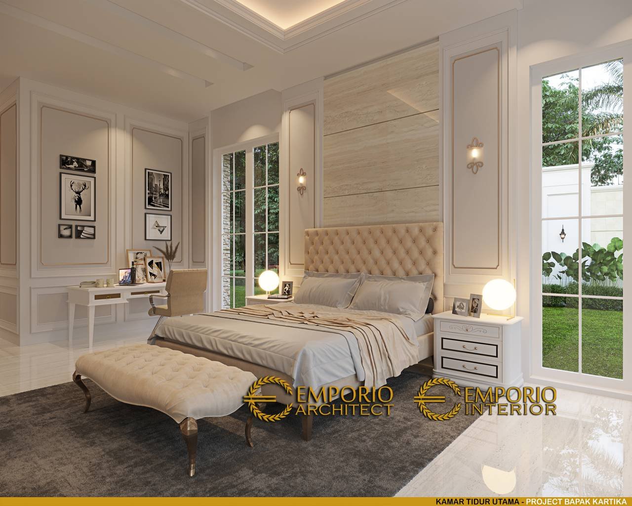 desain interior kamar tidur utama bergaya klasik