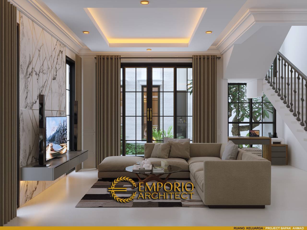 Desain Ruang Keluarga Interior Rumah Classic Modern 2.5 ...