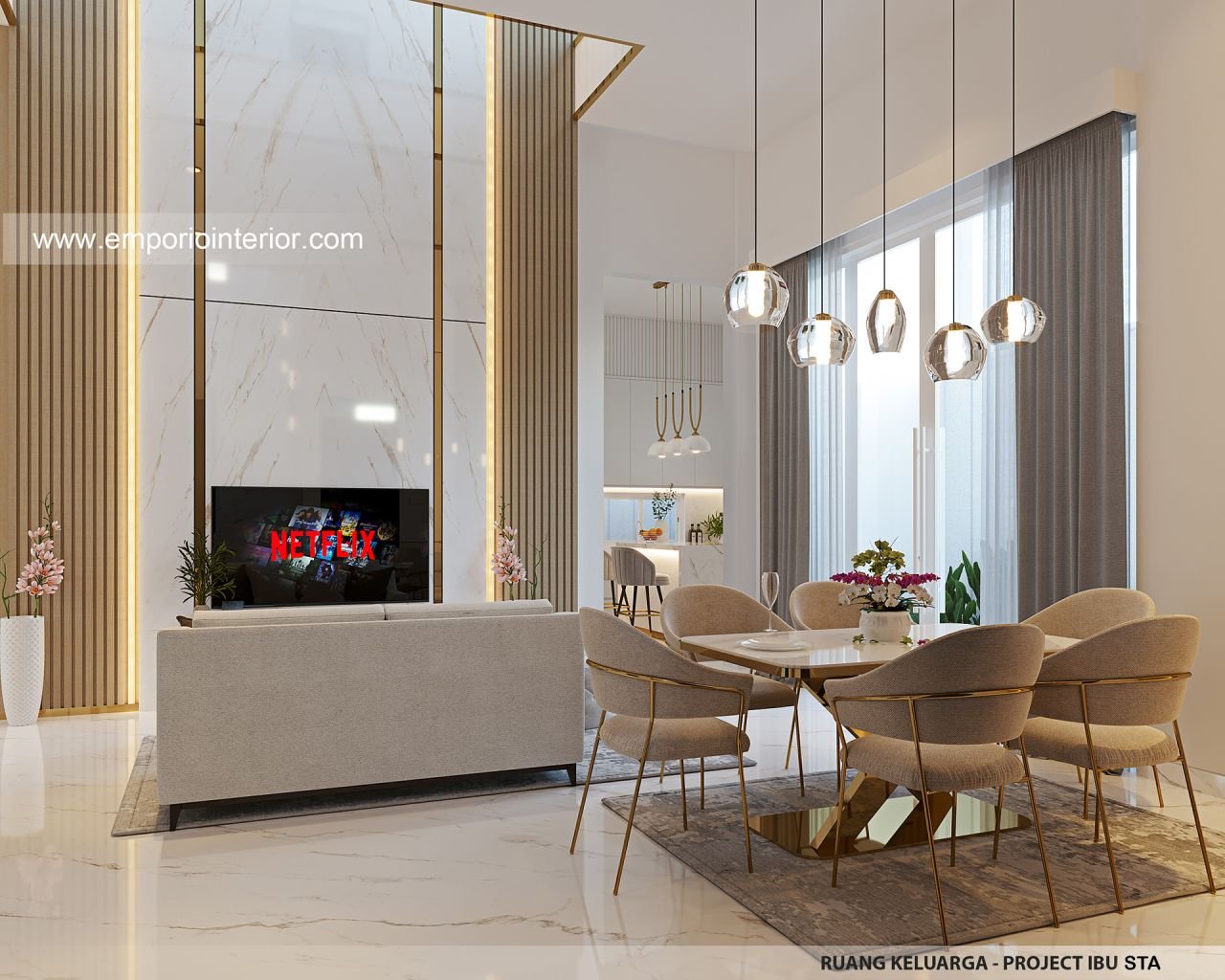 Desain Interior Rumah Ibu STA di Pontianak