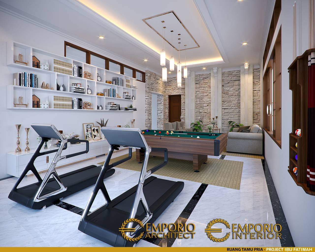 Desain Ruang Olahraga Interior Rumah Klasik 1 Lantai Ibu Fatimah Di Solo Surakarta Desain Ruang Olahraga Interior Rumah Klasik 1 Lantai Ibu Fatimah Di Solo Surakarta