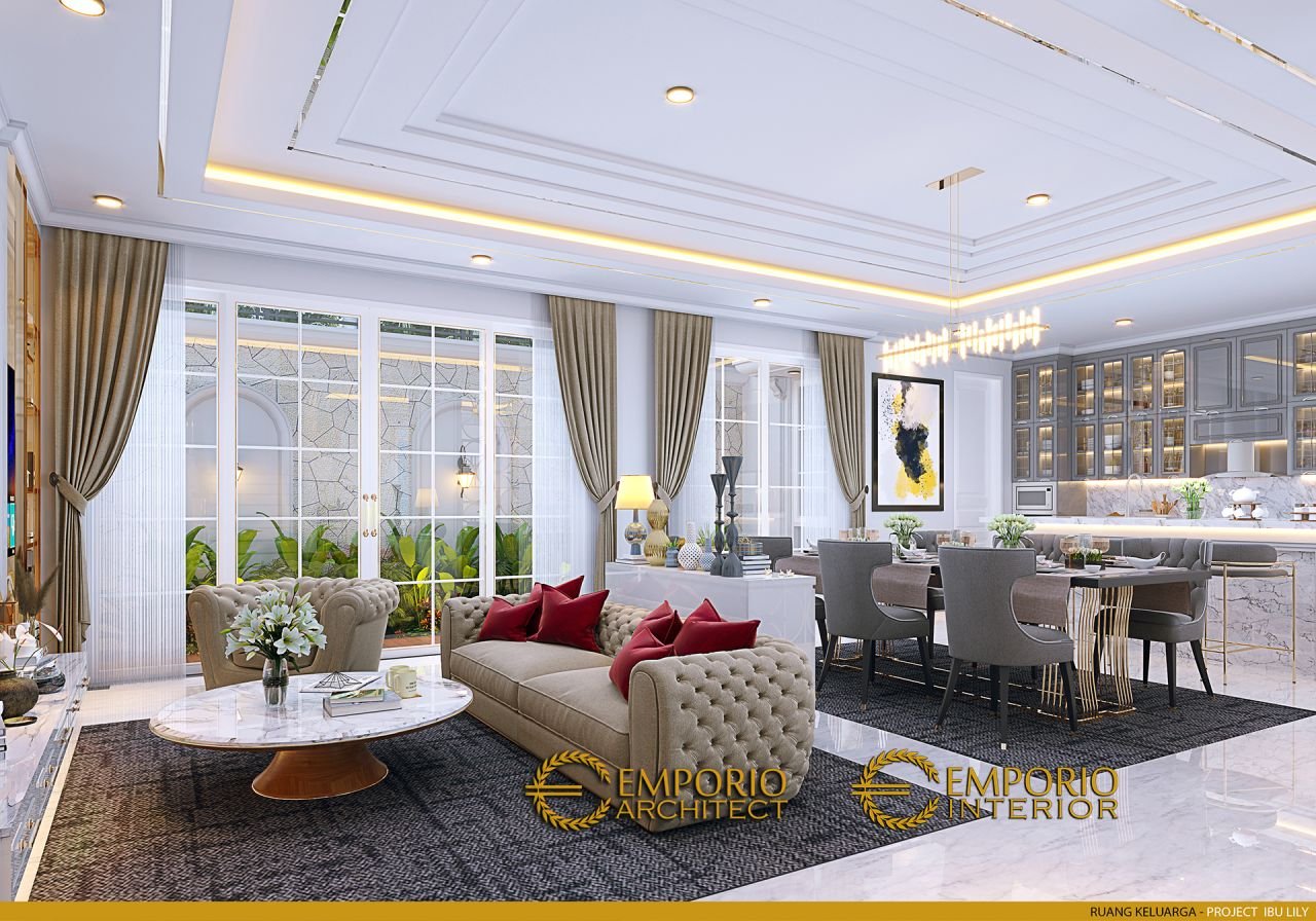 Desain Ruang Keluarga Interior Rumah Bapak Christian Di BSD Tangerang 