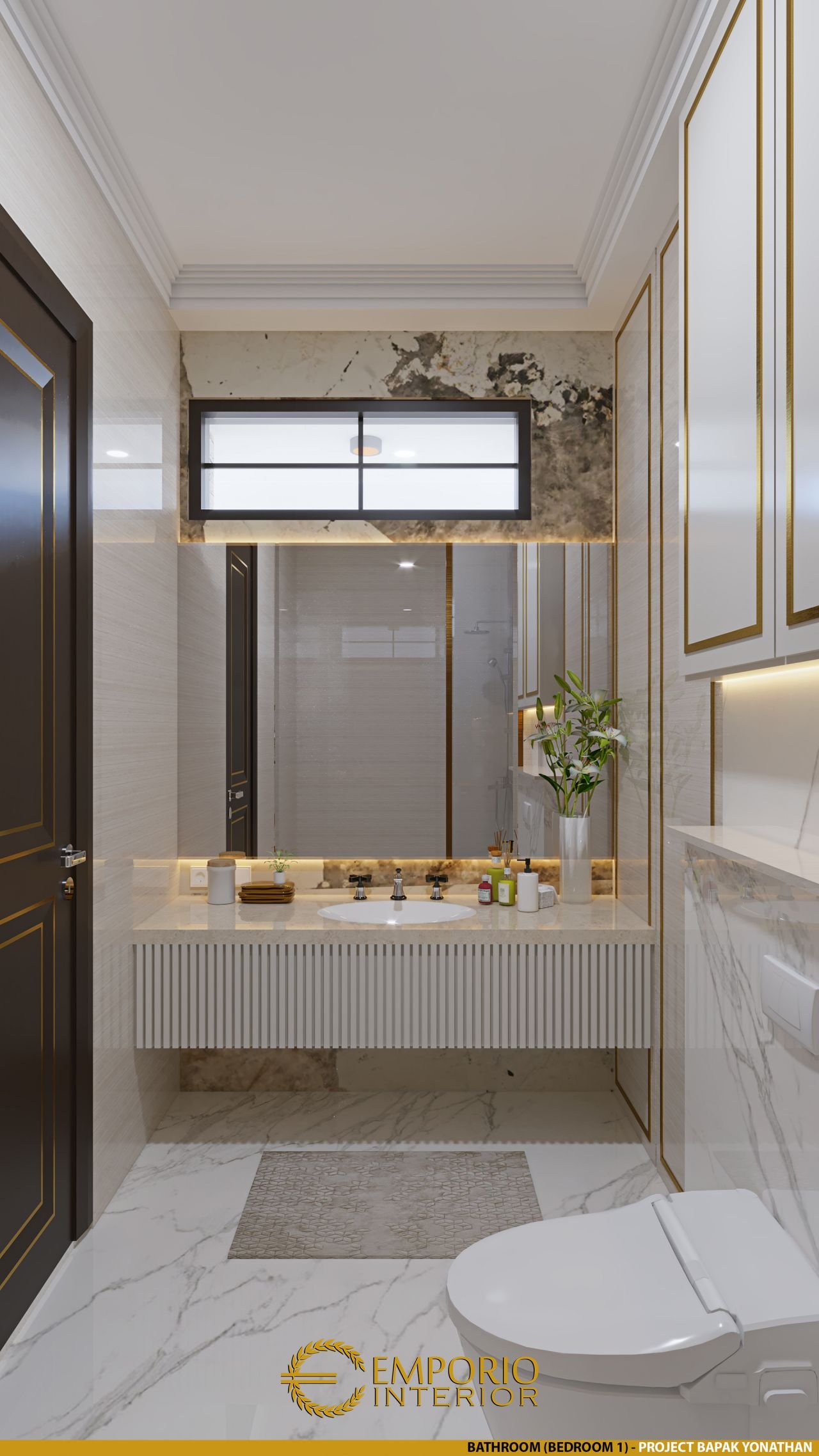 desain interiror kamar mandi dalam
