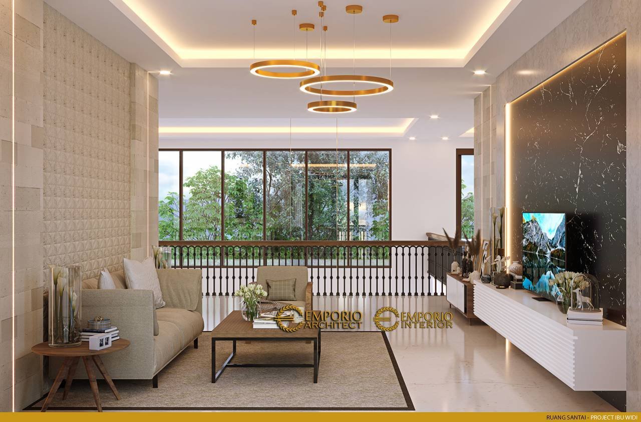 Desain Ruang Keluarga Interior Rumah Klasik Ibu Widi di Bandung, Jawa Barat