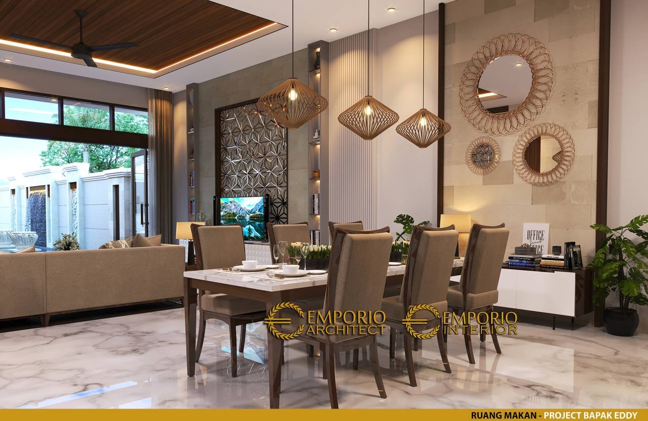 Desain Ruang Makan Interior Rumah Modern 1 Lantai Bapak Eddy Di Kediri