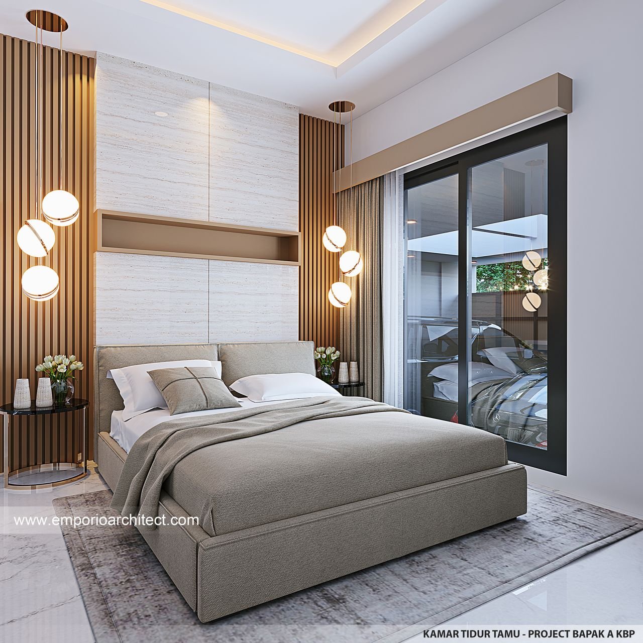 Desain Kamar Tidur Interior Rumah Modern 2 Lantai Bapak A KBP di Badung ...