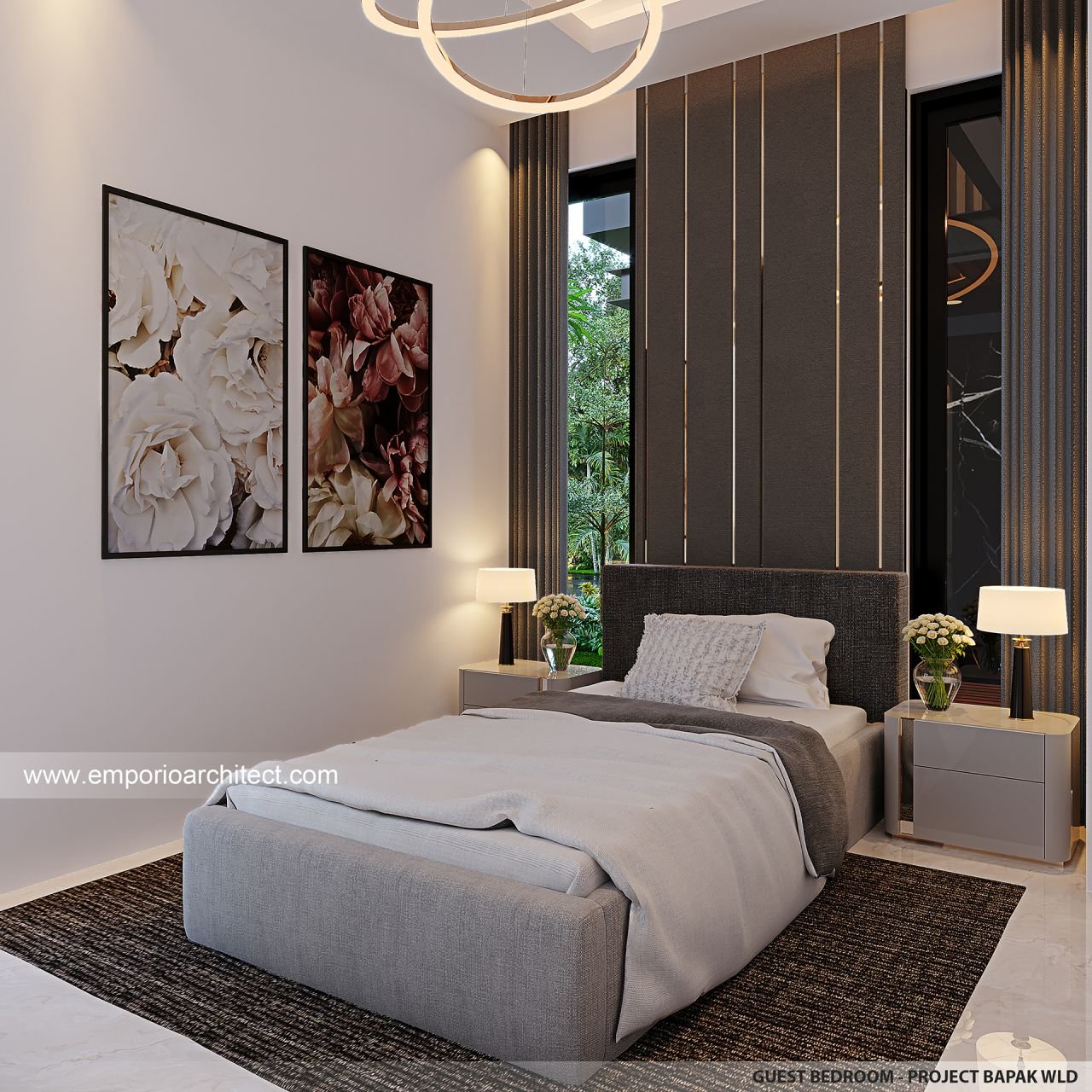 Desain Kamar Tidur Interior Rumah Modern 2 Lantai Bapak WLD di Jakarta ...