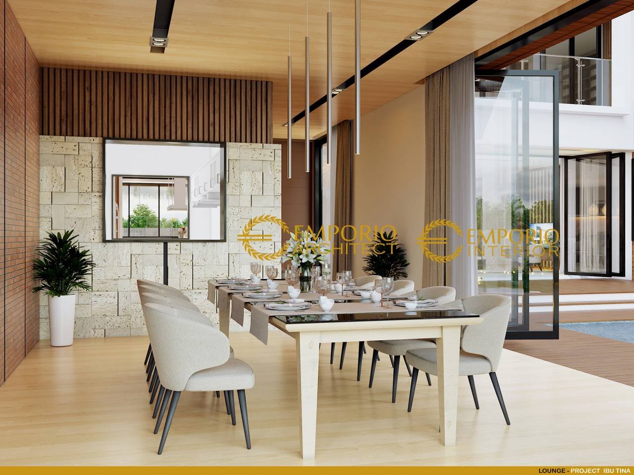 View Detail Desain Ruang Keluarga Interior Rumah Modern 2 Lantai Ibu ... Design Interior