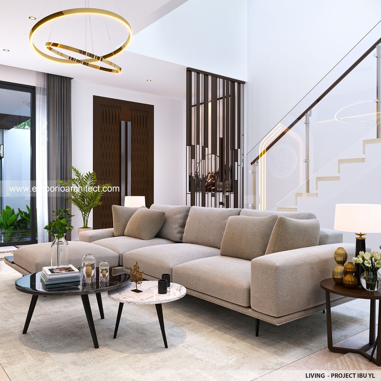 Desain Interior Rumah Modern 2 Lantai Ibu Yl Di Jakarta Desain Interior ...
