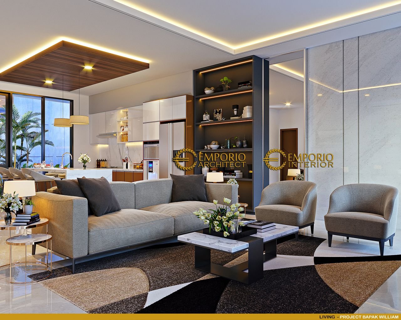 Desain Interior Rumah Modern 3 Lantai Bapak William Di Jakarta Barat