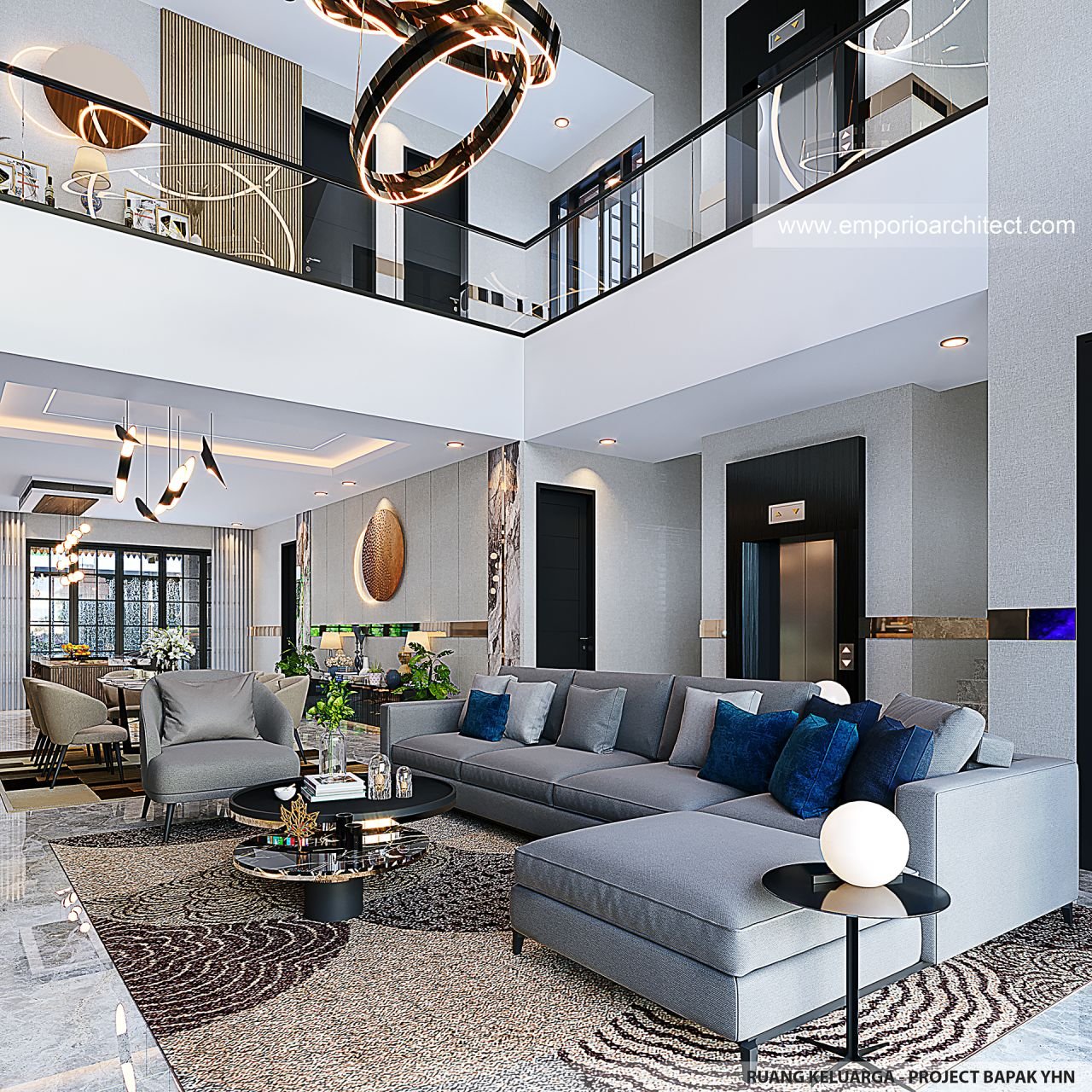 Desain Interior Rumah Modern 3 Lantai Bapak Yhn Di Canggu Badung Bali ...