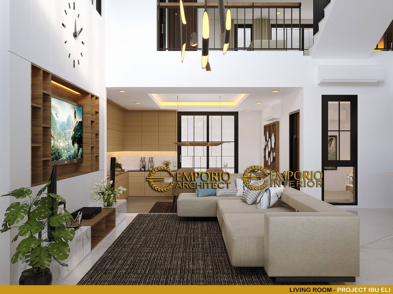 View Detail Desain Interior Rumah Modern 3 Lantai Ibu Eli Di Bekasi ... Design Interior