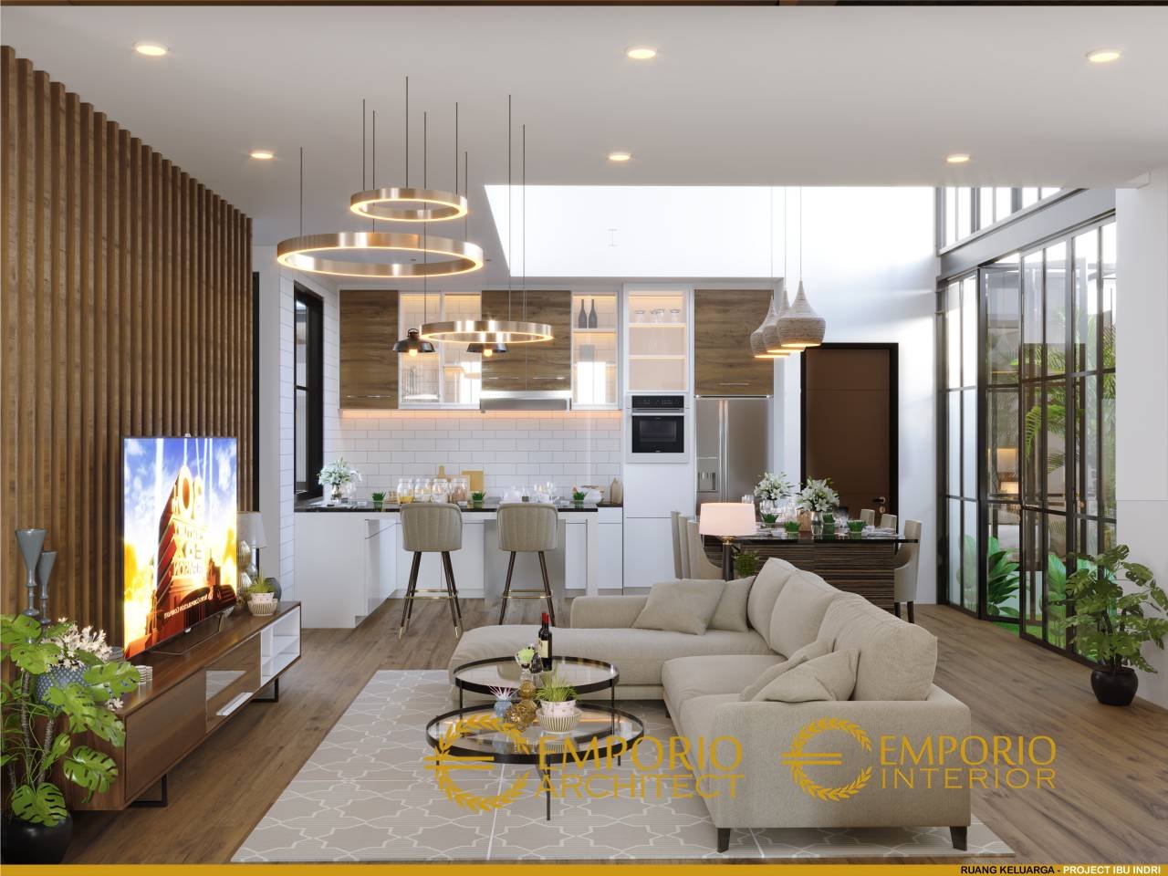 View Detail Desain Interior Rumah Modern 3 Lantai Ibu Indri Di Bekasi ... Daryl Interior