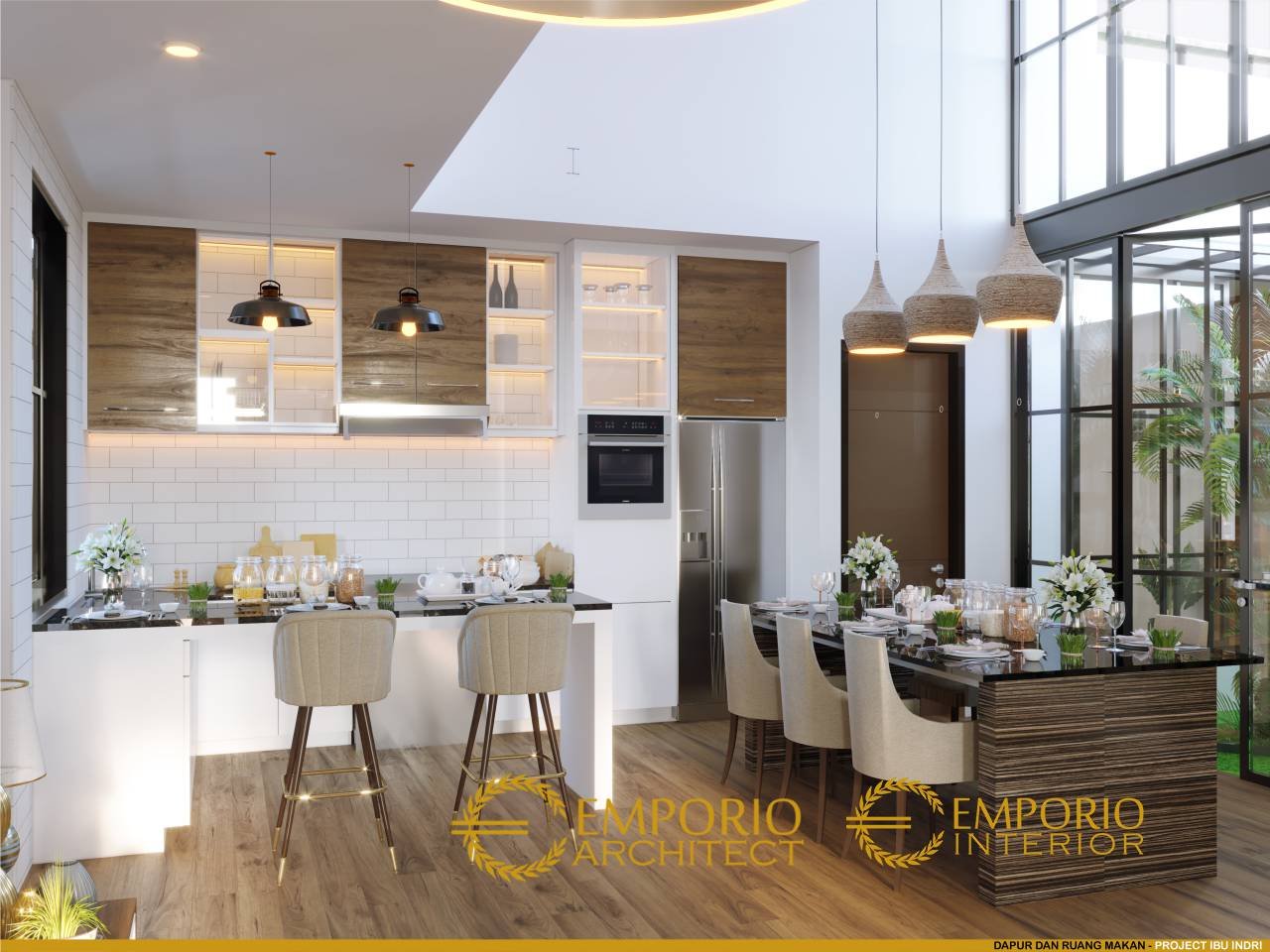 View Detail Desain Interior Rumah Modern 3 Lantai Ibu Indri Di Bekasi ... Design Interior