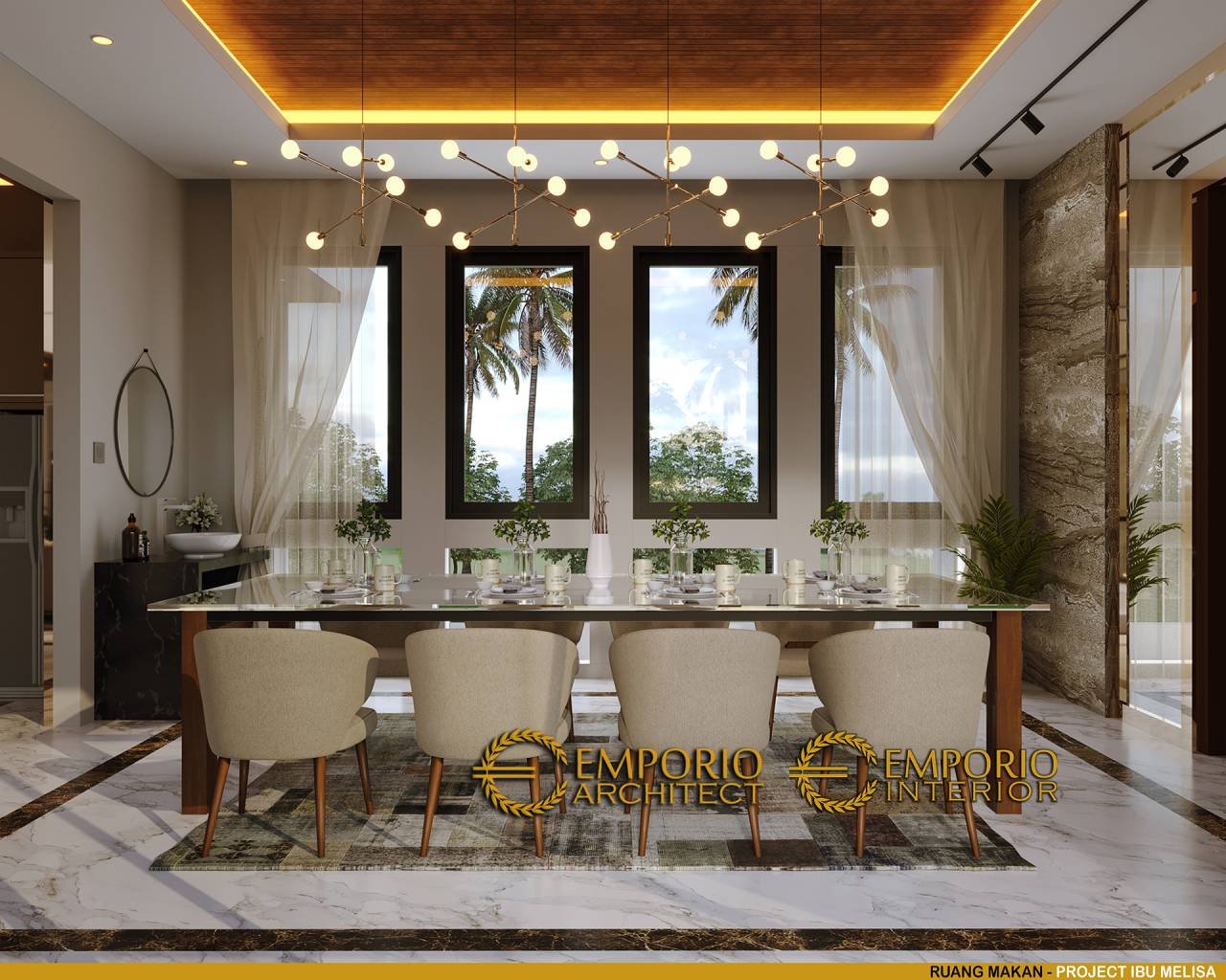 View Detail Desain Interior Rumah Modern 3 Lantai Ibu Melisa Di Sentul ... Design Interior