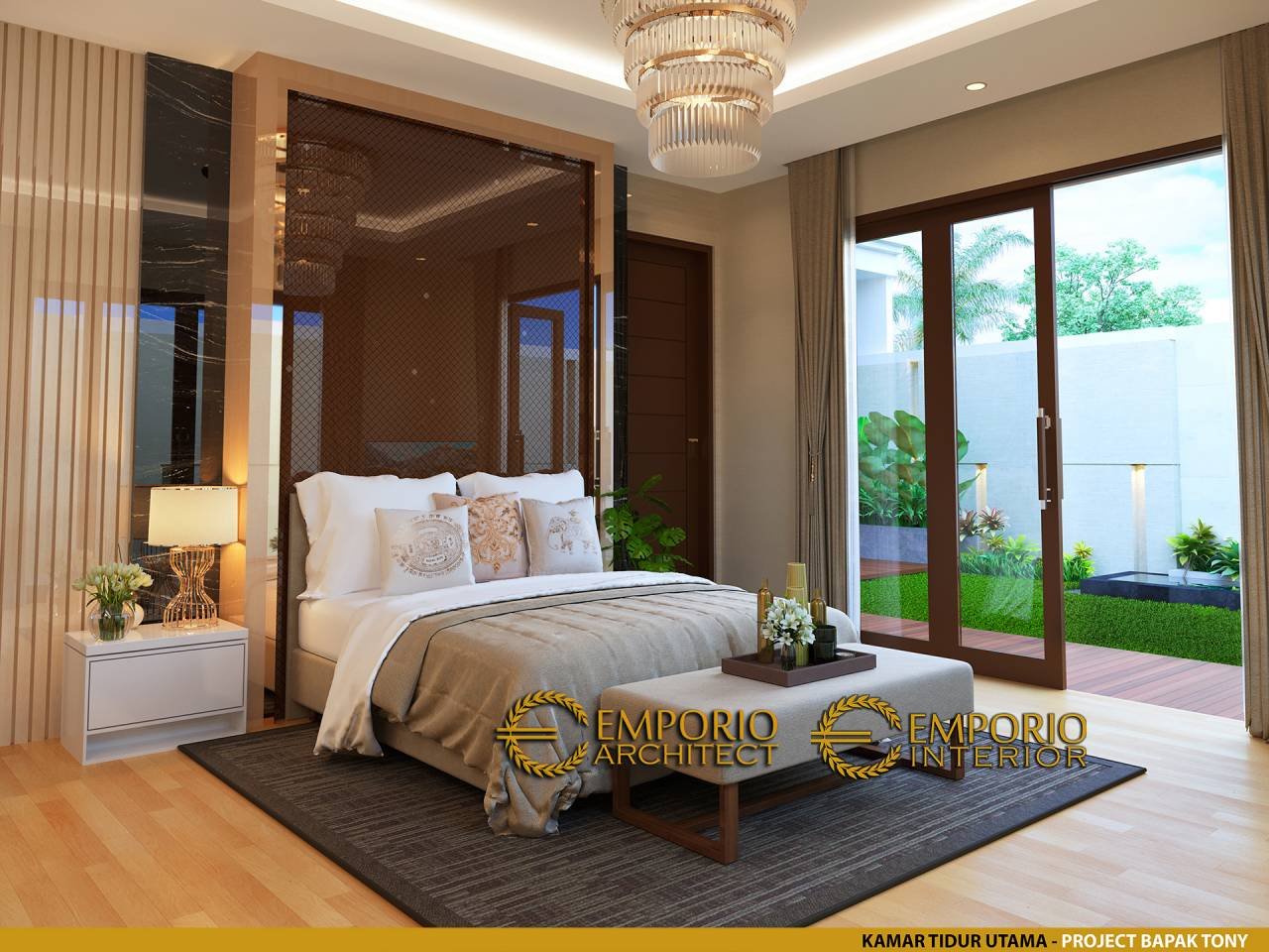 desain interior kamar tidur utama bergaya villa bali