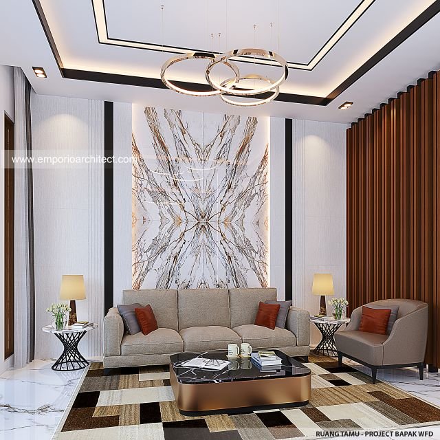 Thumbnail Desain Interior Rumah Villa Bali 3 Lantai Bapak WFD di Surabaya